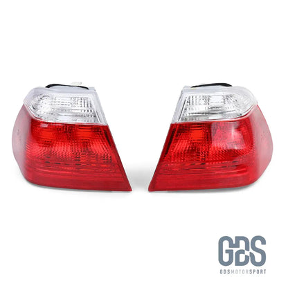 Feux arrières Rouge Blanc pour BMW E46 Berline Phase 1 1998 à 2001 - PHARES FEUX - GDS Motorsport