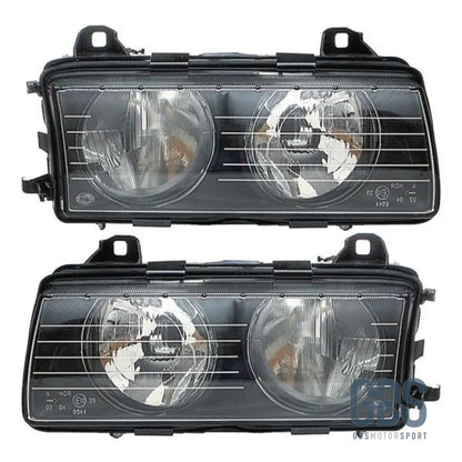 Phares avant BMW E36 H7/H7 Type OEM Phase 2 - PHARES FEUX - GDS Motorsport