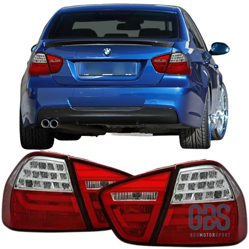 Feux arrières LED Light Bar pour BMW Série 3 E90 Phase 1 Rouge et Blanc Type LCI Ph 2 - Éclairage de véhicule - GDS Motorsport