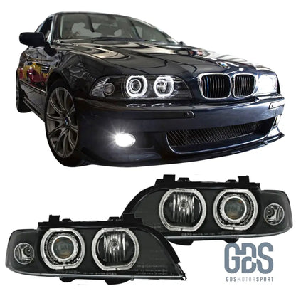 Phares Angel Eyes LED BLANC BMW Série 5 E39 Phase 1 Halogène H7/ H7 - PHARES FEUX - GDS Motorsport