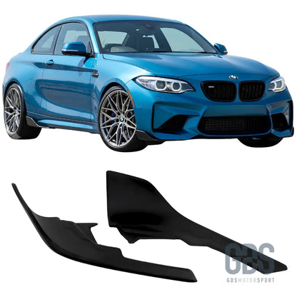 Splitters latéraux avant m performance pour pare-choc look m2 bmw série 2 f22 f23 - lame