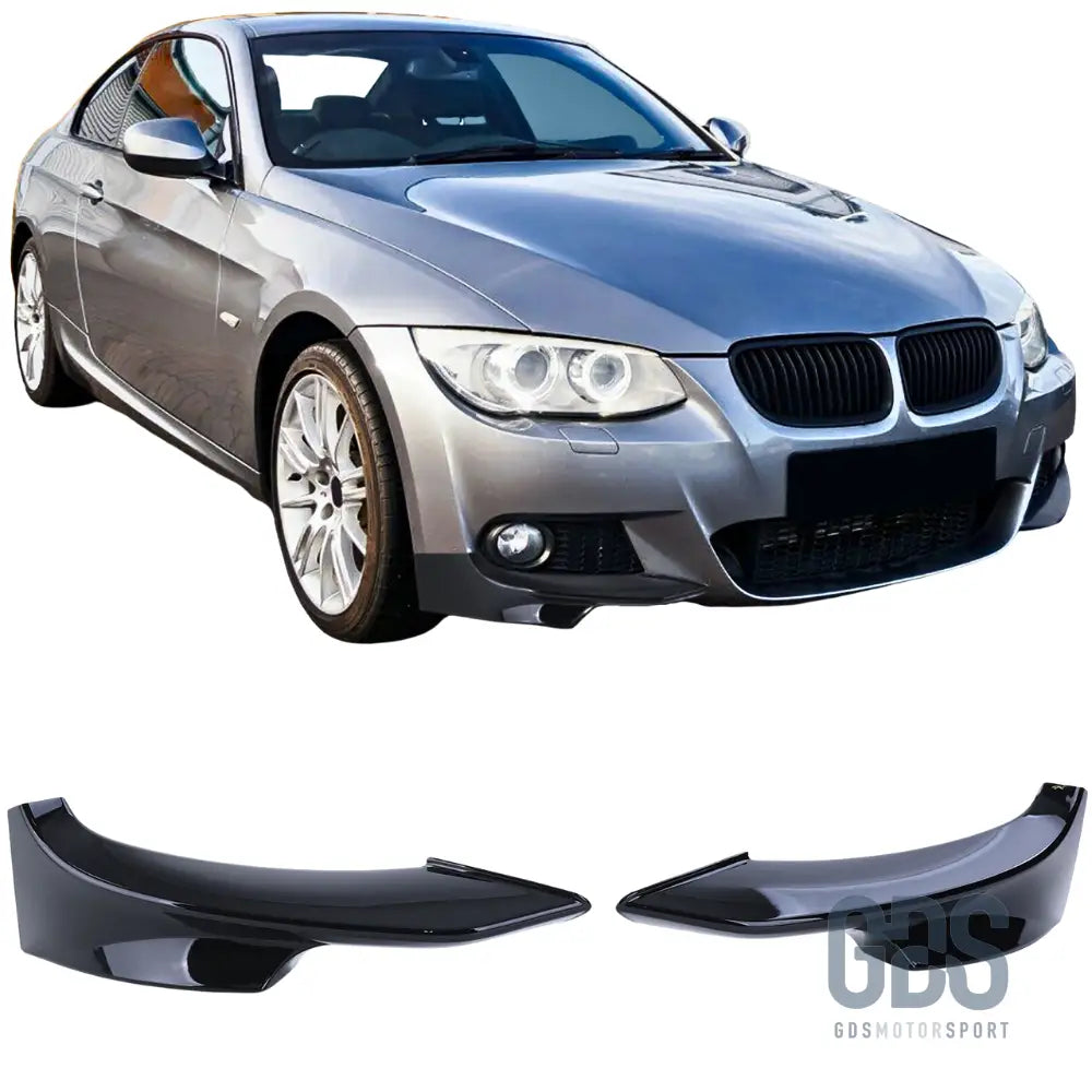 Splitters rajout pare-choc avant pack m bmw e92 e93 phase 2 lci noir brillant - lame splitter