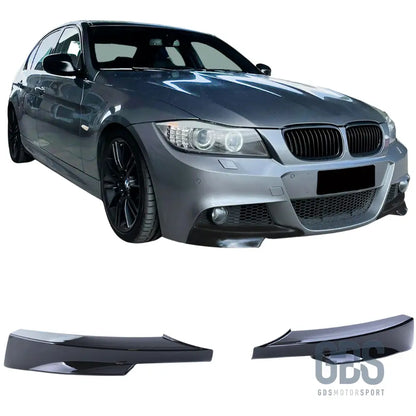 Splitters rajouts pare-choc avant pack m bmw série 3 e90/e91 phase 2 lci noir brillant - lame splitter
