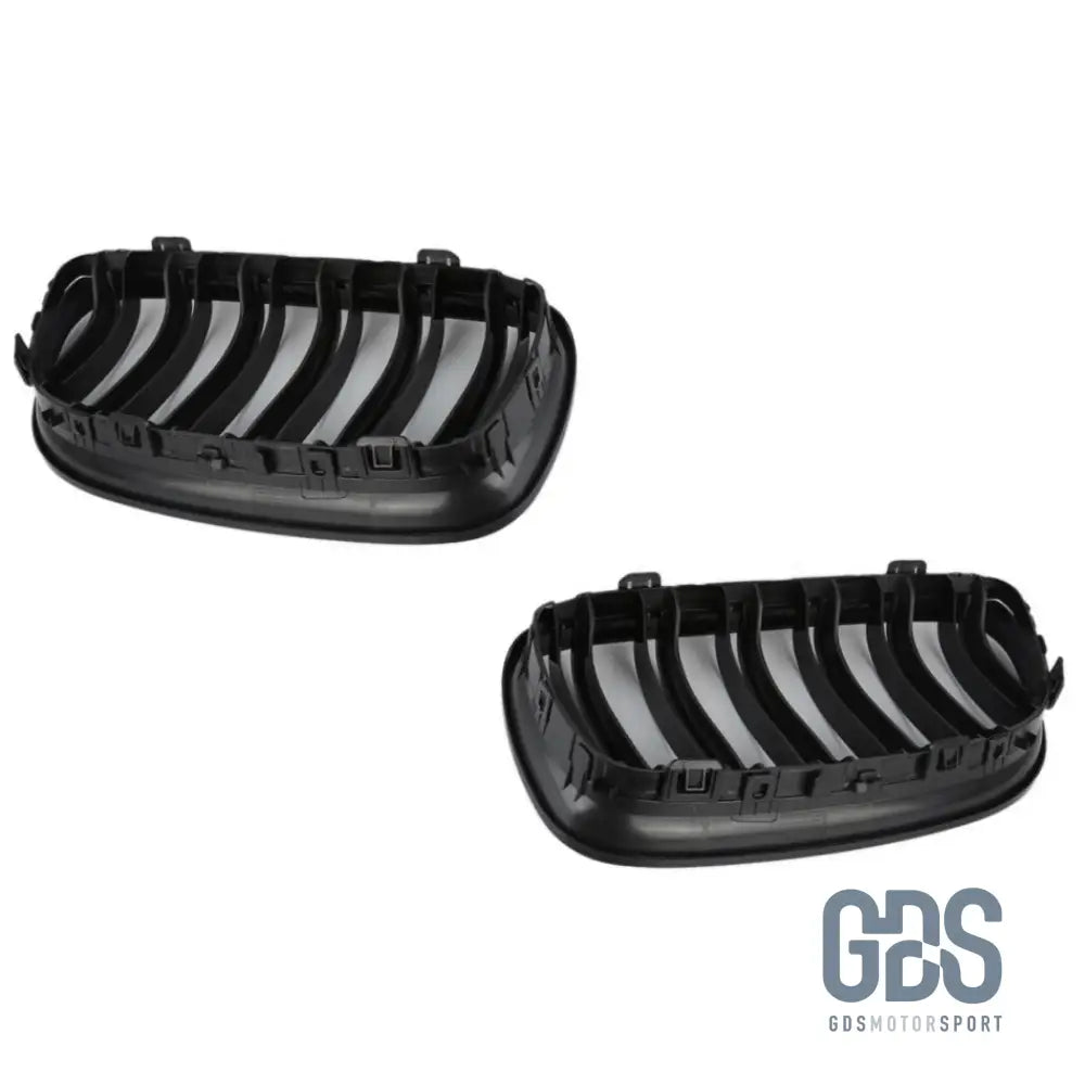 2 Grilles de calandre NOIR BRILLANT Double Lame BMW série 3 E90 Berline /E91 Touring PH2 LCI 2008 a 2012 - Calandres - GDS Motorsport