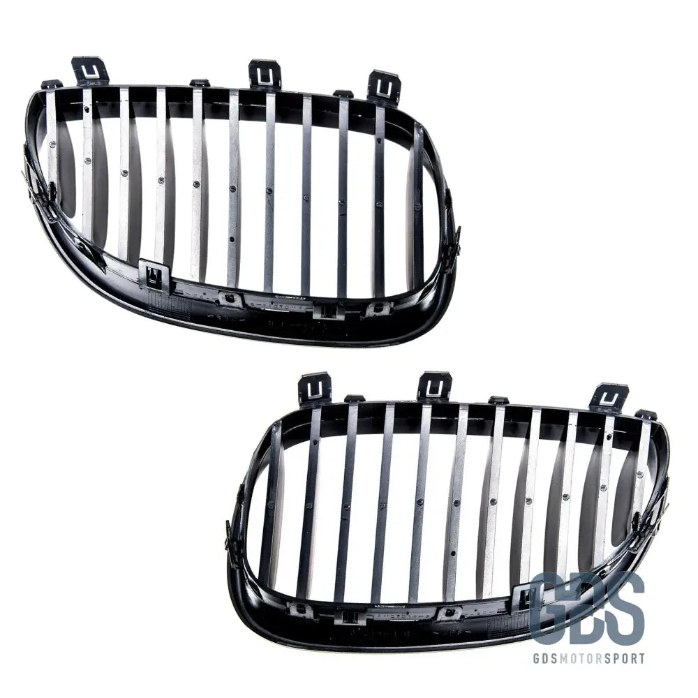 2 Grilles de calandre NOIR Brillant BMW serie 5 E60 E61 2003 a 2010 - Calandres - GDS Motorsport