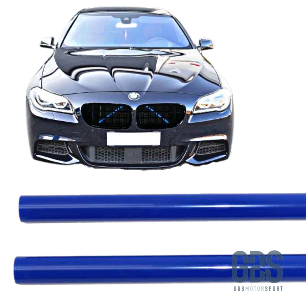 Bandes décoratives de renfort calandre avant BMW F10/ F11 - Bleu - Pare Choc kit carrosserie - GDS Motorsport