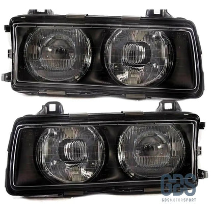 Phares avant BMW E36 H1/H1 Type OEM Phase 1 - PHARES FEUX - GDS Motorsport