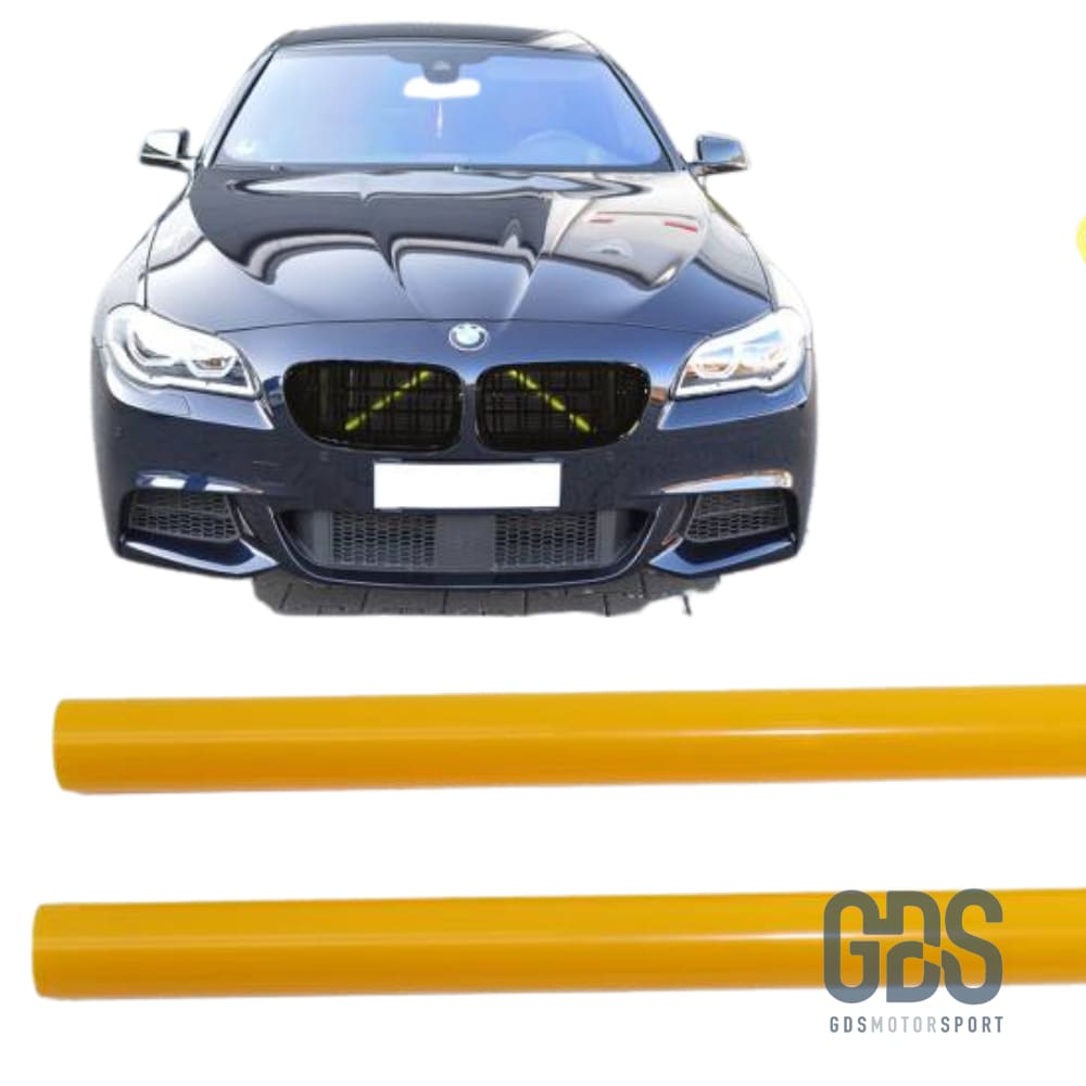 Bandes décoratives de renfort calandre avant BMW F10/ F11 - Jaune - Pare Choc kit carrosserie - GDS Motorsport
