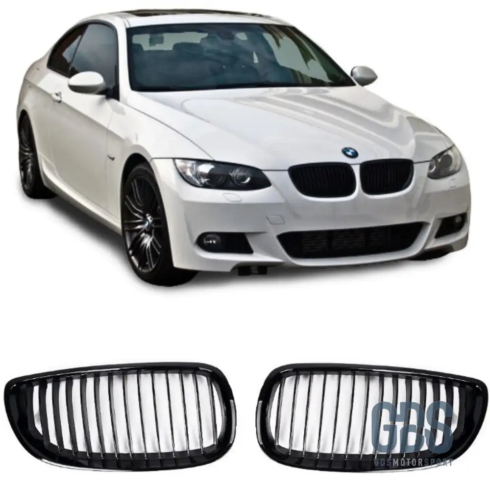 Grilles de calandre noir brillant pour BMW serie 3 E92 E93 phase 1 06-09 - Calandres - GDS Motorsport