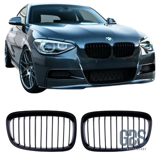 Grilles de calandre Noir Mate BMW série 1 F20 F21 Ph 2010 a 2015 - Calandres - GDS Motorsport