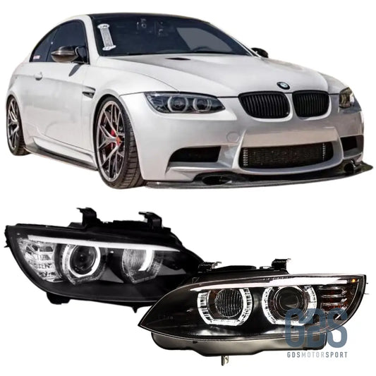 Phares Ange Eyes LED 3D Blanc BMW E92 / E93 phase 1 de 2006 a 2010 - PHARES FEUX - GDS Motorsport