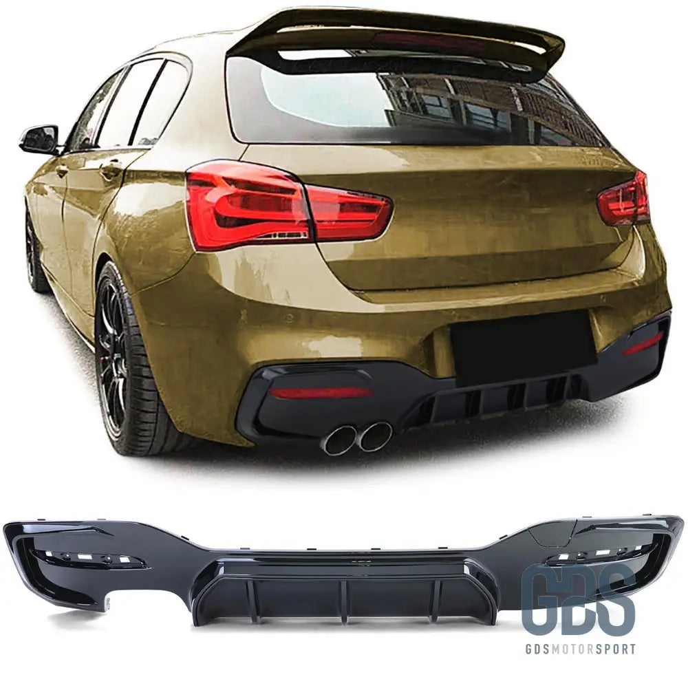Diffuseur M performance Noir Brillant pour BMW F20/ F21 Phase 2 LCI Sortie Double gauche - Éléments de carrosserie - GDS Motorsport