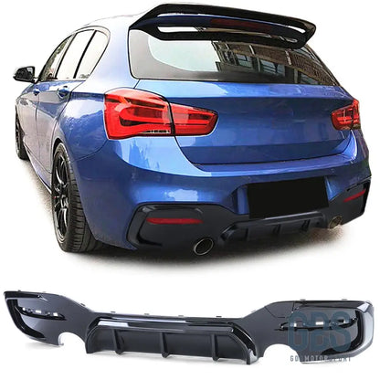 Diffuseur M performance Noir Brillant pour BMW F20/ F21 Phase 2 Sortie gauche/droite look 140I - Éléments de carrosserie - GDS Motorsport