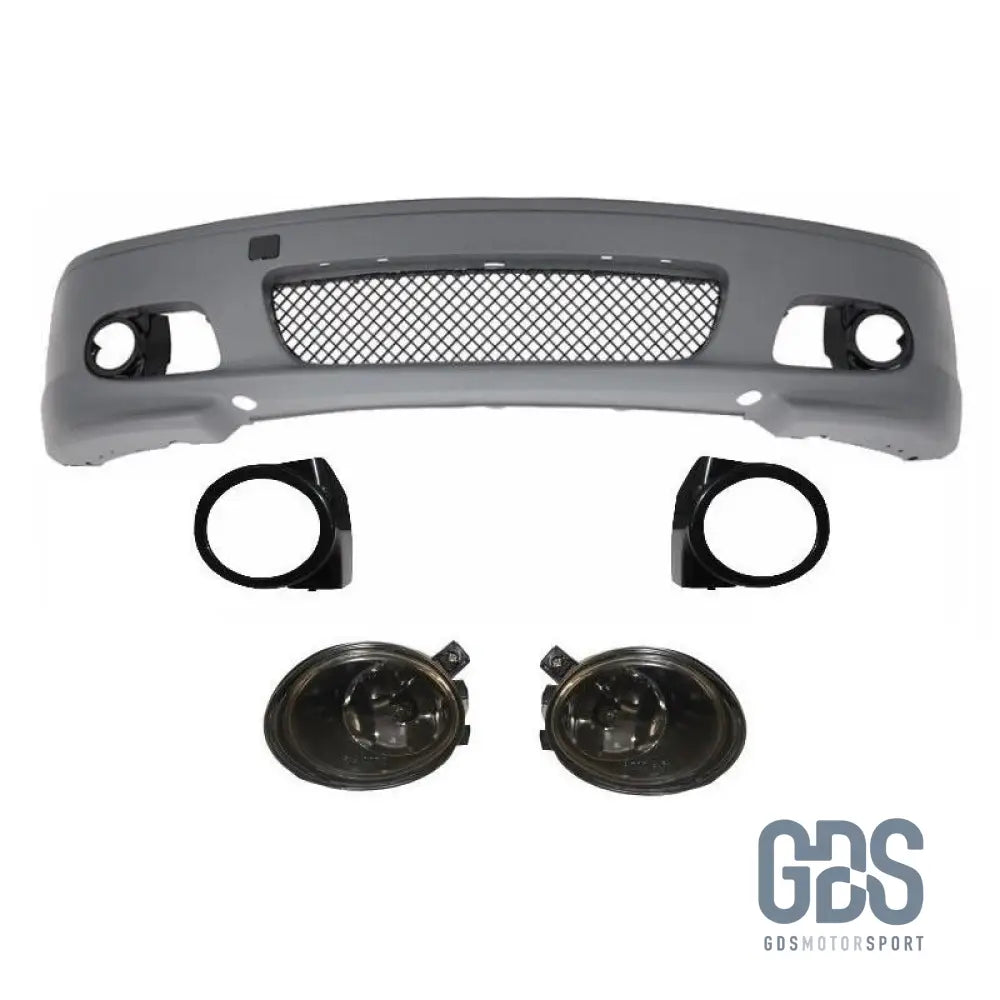 Pare choc avant pack M2 Pour BMW E46 serie 3 Coupe / Cabriolet - Choc avec antibrouillard Fumé noir - GDS Motorsport