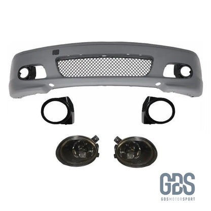 Pare choc avant pack M2 Pour BMW E46 serie 3 Coupe / Cabriolet - Choc avec antibrouillard Fumé noir - GDS Motorsport